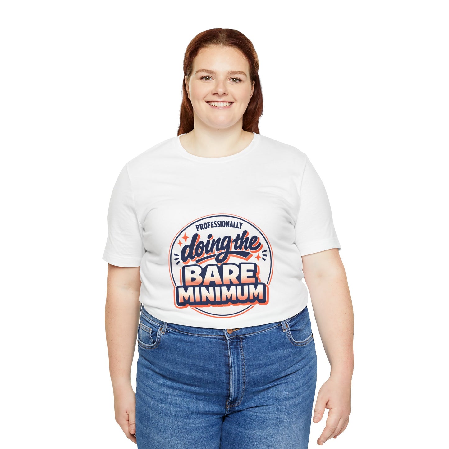 T-Shirt — "Professionally Doing the Bare Minimum" Retro Graphic Tee