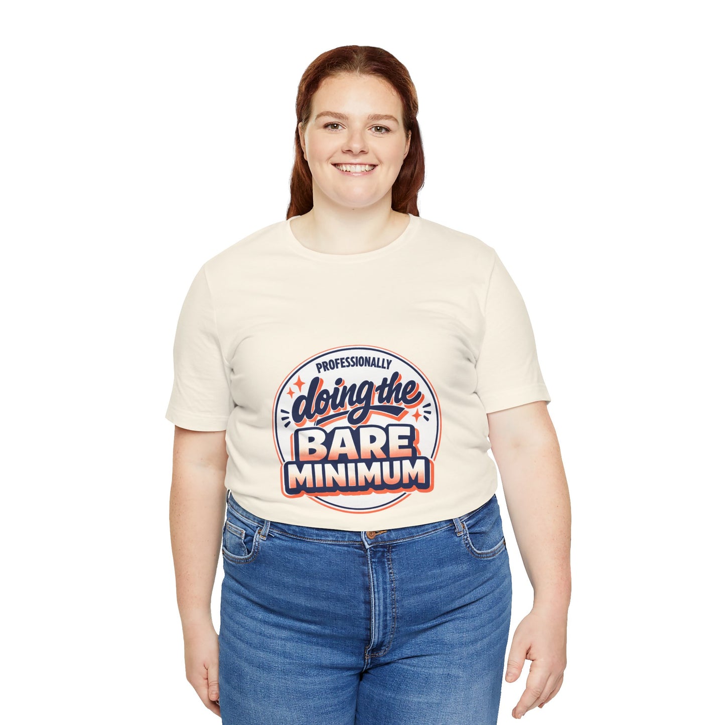 T-Shirt — "Professionally Doing the Bare Minimum" Retro Graphic Tee