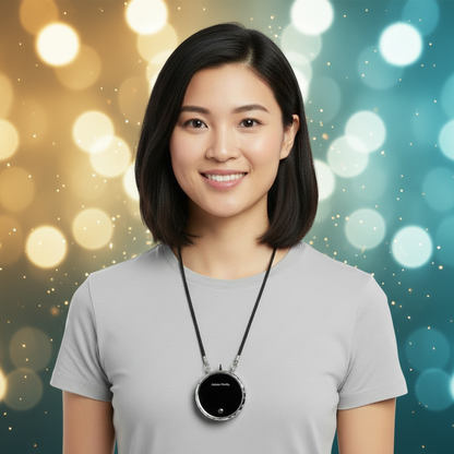 Portable hanging neck air purifier