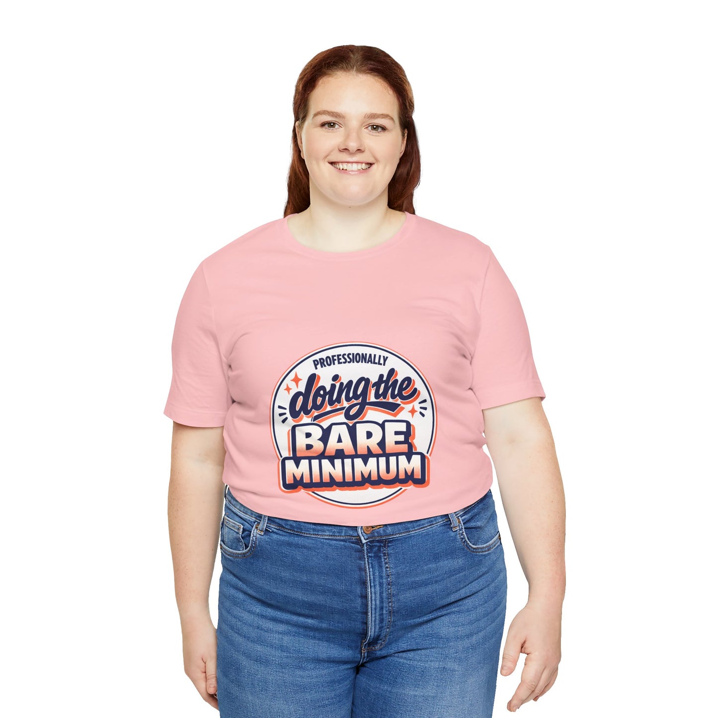 T-Shirt — "Professionally Doing the Bare Minimum" Retro Graphic Tee