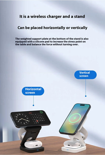 Foldable 15W 3-IN-1 Wireless Charging Station